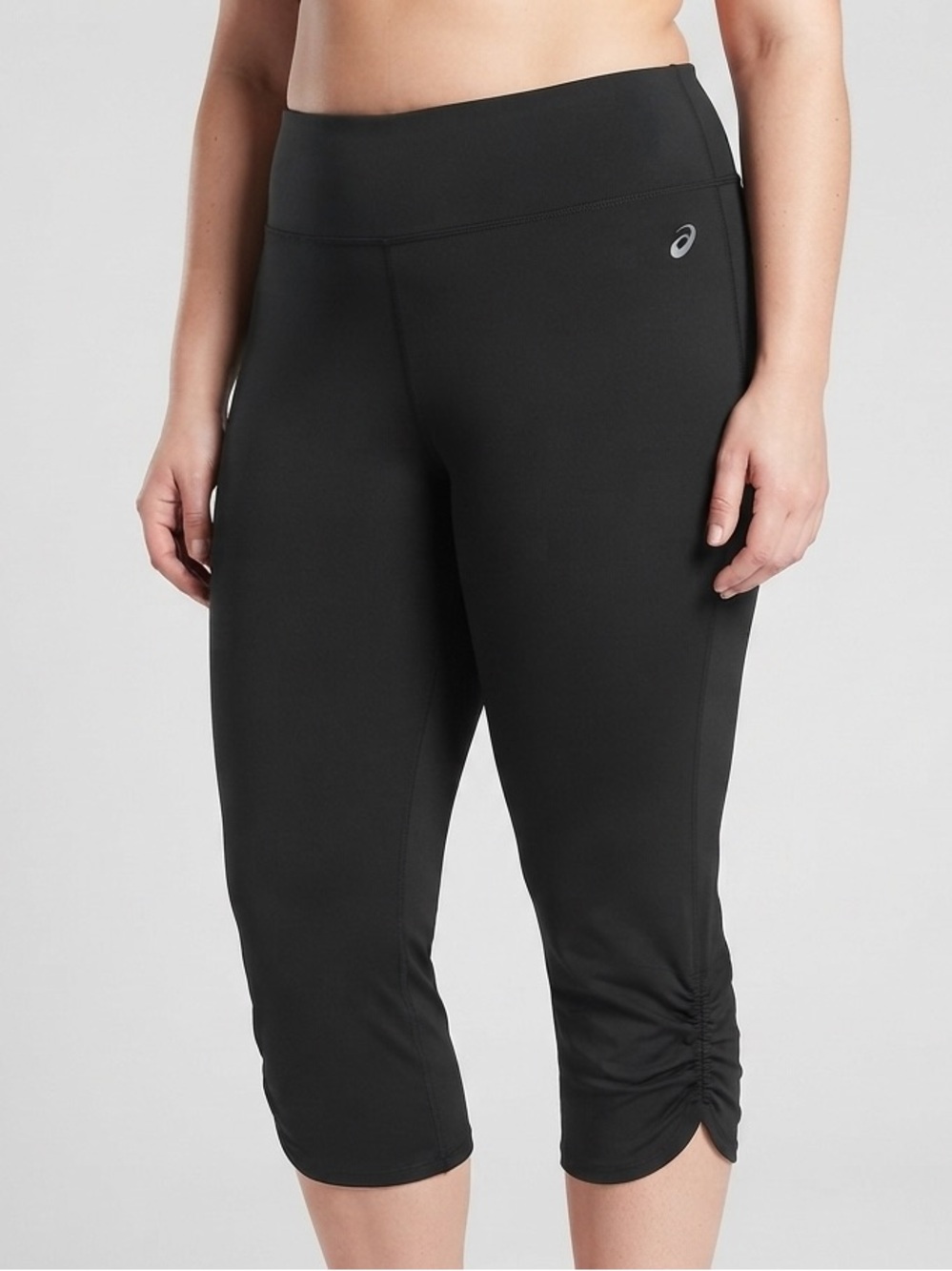 😍CLEARANCE -PENNINGTONS ACTIVE ZONE Black Athletic Capri Leggings 2X Detail Cuff